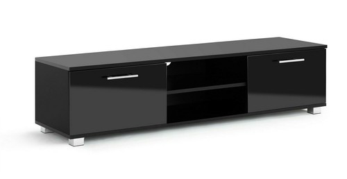 Black stand cabinet - black, gloss